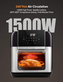 Innsky Air Fryer Oven, 10.6QT 1500W Electric Air Fryer with LED Digital Touchscreen 10-in-1 Countertop Oven with Dehydrator & Rotisserie, 6 Accessories & 32 Recipes & 2 Years Warranty