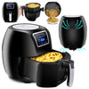 SUPER DEAL ZenChef PRO XXL Hot Air Fryer Family Size 5.8 Qt. 8-in-1 Digital Air fryer + Recipe Books, Upgraded Full Touch Screen, 1700W