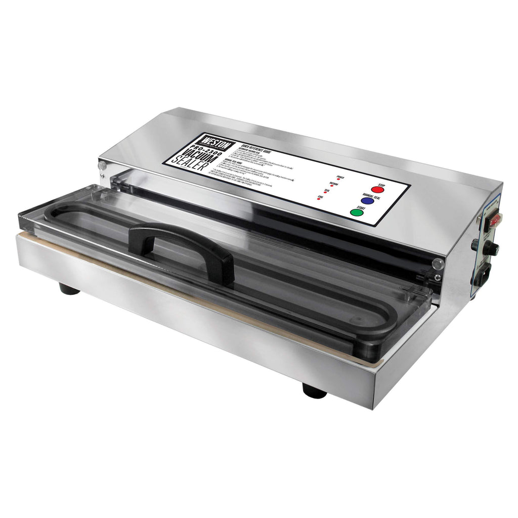 Weston Pro-2300 Commercial Grade Stainless Steel Vacuum Sealer (65-0201), Double Piston Pump