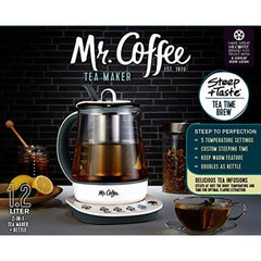 Mr. Coffee Hot Tea Maker and Kettle, White