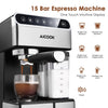 AICOOK Espresso Machine, Barista Espresso Coffee Maker with One Touch Digital Screen, 15 bar Pump and Automatic Milk Frother, Cappuccino maker, Latte maker