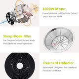 Juicer Aicok Juicer Machines Ultra 1000W Power, 75MM Wide Mouth Juice Extractor Centrifugal Juicer Easy to Clean, 2 Speed Fruit Juicer for Whole Fruit and Vegetables, Non-Slip Feet, Stainless Steel