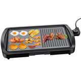 Electric Griddle, IKICH 2-in-1 Grill Griddle, 1600W Smokeless Nonstick Indoor Grill with Drip Tray, Family-sized Pancake grill for Indoor, Outdoor, Camping, Even Heating, Cool-touch Handle,20.6'' Size