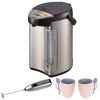 Zojirushi 586361-CV-DCC40XT America Corporation Ve Hybrid Water Boiler And Warmer, 4-Liter, Stainless Dark Brown Includes Milk Frother and Two Mugs with Spoons