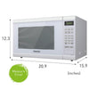 Panasonic Microwave Oven NN-SN651WAZ White Countertop with Inverter Technology and Genius Sensor, 1.2 Cu. Ft, 1200W