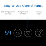 hOmelabs 18 Bottle Wine Cooler - Free Standing Single Zone Fridge and Chiller for Red and White Wines