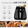 Secura 4 Liter, 4.2 Qt., Extra Large Capacity 1500 Watt Electric Hot Air Fryer and Additional Accessories, Recipes,Toaster Rack and Skewers