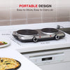 SUNAVO Hot Plates for Cooking Electric Double Burner with Handles 1800W, Stainless Steel