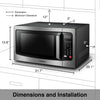 Toshiba EC042A5C-SS Microwave Oven with Convection Function Smart Sensor and LED Lighting, 1.5 cu. ft./1000W, Stainless Steel