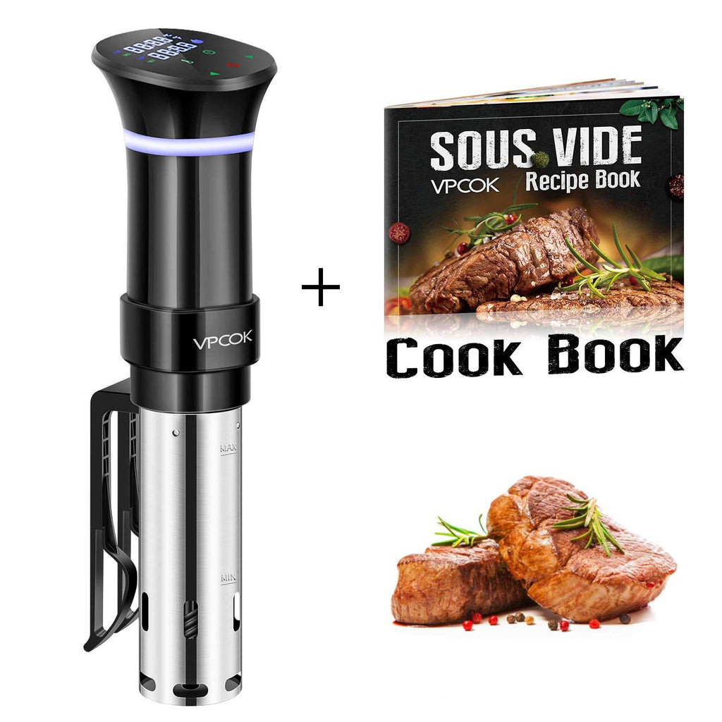 VPCOK Sous Vide Cooker Accurate Immersion Cooker Control Temperature and Timer, 1000 Watts, 100-120V, Sous Vide Cookbook Included