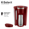 Keurig K-Select Single Serve K-Cup Pod Coffee Maker, With Strength Control and Hot Water On Demand, Vintage Red (Renewed)