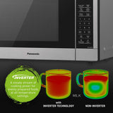 Panasonic Compact Microwave Oven with 1200 Watts of Cooking Power, Sensor Cooking, Popcorn Button, Quick 30sec and Turbo Defrost - NN-SN67KS - 1.2 cu. ft (Stainless Steel / Silver)