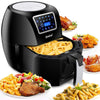 SUPER DEAL ZenChef PRO XXL Hot Air Fryer Family Size 5.8 Qt. 8-in-1 Digital Air fryer + Recipe Books, Upgraded Full Touch Screen, 1700W