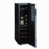 Wine Enthusiast Silent 18 Bottle Wine Refrigerator - Freestanding Slimline Upright Bottle Storage Wine Cooler, Black