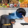 Air Fryer, Bagotte 1500W Fast Cook Airfryer Programmable Base for Air frying & Digital Touch Screen Oil Less Hot Air Fryer Oven Nonstick, Low Fat Electric Air Fryer With Recipes 3.7Qt