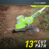 Greenworks 13-Inch 40V Cordless String trimmer, Battery Not Included 21332