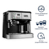 DeLonghi BCO430 Combination Pump Espresso and 10-cup Drip Coffee Machine with Frothing Wand, Silver and Black