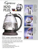 Capresso 259 H2O Plus Glass Water Kettle, Polished Chrome