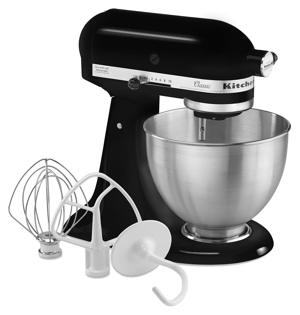 KitchenAid Classic Series 4.5 Quart Tilt-Head Stand Mixer, Onyx Black (K45SSOB)