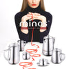 Minos Moka Pot Espresso Maker - 6 cups - 10 fl oz - Stainless Steel And Heatproof Handle - Suitable for Gas, Electric And Ceramic Stovetops