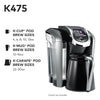 Keurig K475 Single Serve K-Cup Pod Coffee Maker with 12oz Brew Size, Strength Control, and temperature control, Programmable, Black