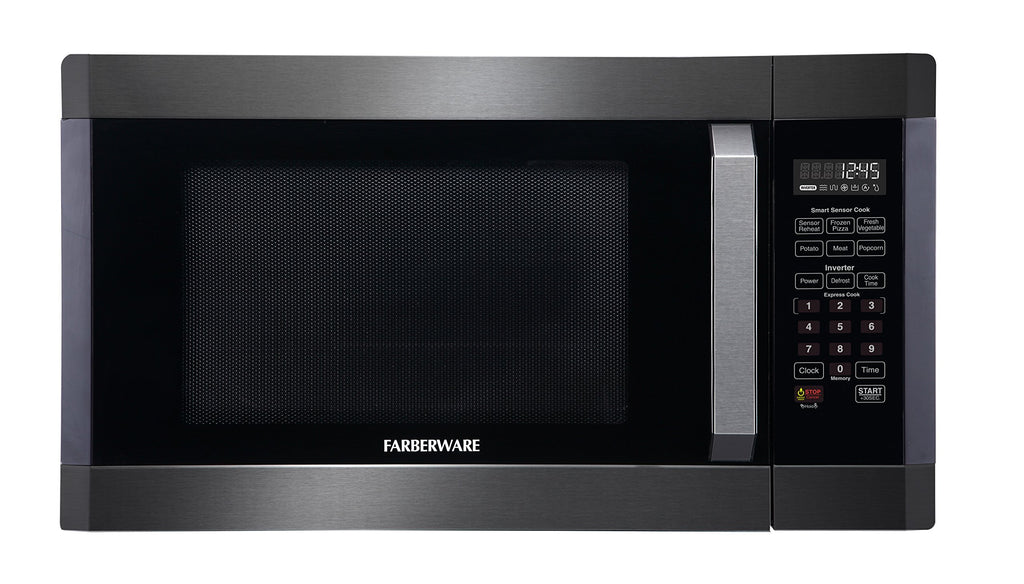 Farberware FMO16AHTBSA 1300-Watt Microwave Oven with with Smart Sensor and Inverter Technology, 1.6 Cubic Foot