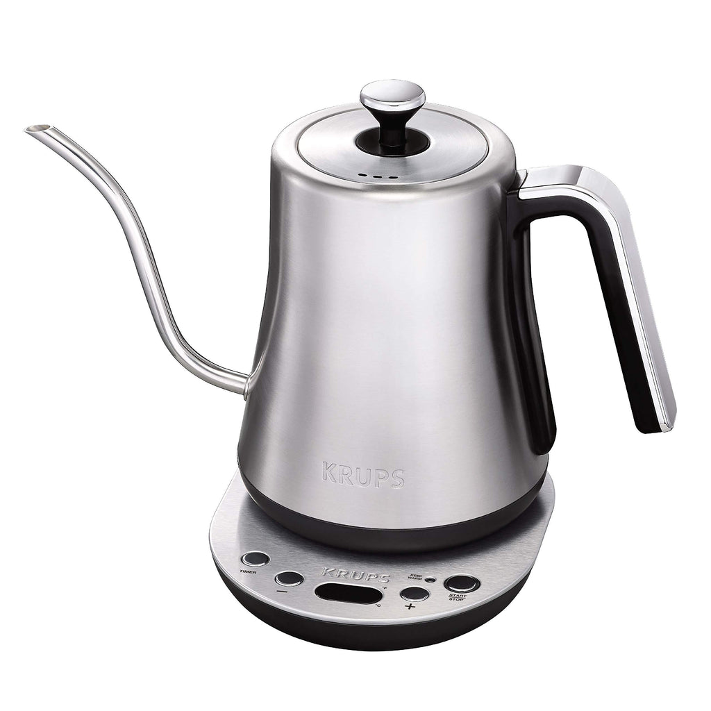 Krups BW760D51 Gooseneck Electric Kettle, 1.2 L capacity, 30-minute keep warm, Precise pouring, Stainless Steel