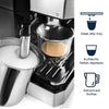 DeLonghi BCO430 Combination Pump Espresso and 10-cup Drip Coffee Machine with Frothing Wand, Silver and Black