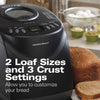 Hamilton Beach 29882 2 lb Non-Stick Bread Maker Programmable and Dishwasher Safe, Includes 2 Kneading Paddles, Black