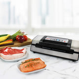 NESCO VS-12, Deluxe Vacuum Sealer with Bag Starter Kit and Viewing Lid, Compact Design, Silver