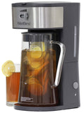 West Bend IT500 Iced Tea Maker or Iced Coffee Maker Includes an Infusion Tube to Customize the Flavor and Features Auto Shut-Off, 2.75 Quart, Black