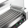 Olde Midway Electric 18 Hot Dog 7 Roller Grill Cooker Machine 900-Watt with Cover - Commercial Grade (Оne Расk)