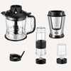 Deik Personal Blender Smoothie Maker with Coffee Grinder and 1.2 L Kitchen Food Processor, 3 in 1 Multi Portable Mini Juicer, 600ml Tritan Travel Bottle, 4 Stainless Steel Sharp Blades, 500W