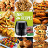 US PIEDLE Air Fryer, 3.7Qt Electric Hot Airfryer Oven Oilless Cooker with Detachable Nonstick Basket, LCD Touch Screen, Dishwasher Safe, Auto Shut Off, W/50 Recipes, 1400W