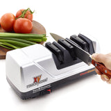 Chef'sChoice 15 Trizor XV EdgeSelect Professional Electric Knife Sharpener for Straight and Serrated Knives Diamond Abrasives Patented Sharpening System Made in USA, 3-Stage, Gray