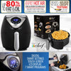 Deco Chef XL 3.7 QT Digital Air Fryer With 7 Smart Programs LCD Touch Screen Oil-Less Non-Stick Coated Countertop Healthy Kitchen Safe Frying Station