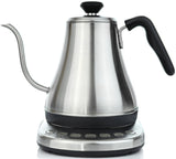 Electric Gooseneck Kettle with Temperature Presets - 1L Electric Tea Pot Kettles with Temperature Control - Stainless Steel Coffee Teapots Kettle and Electric Teapot Pour Over