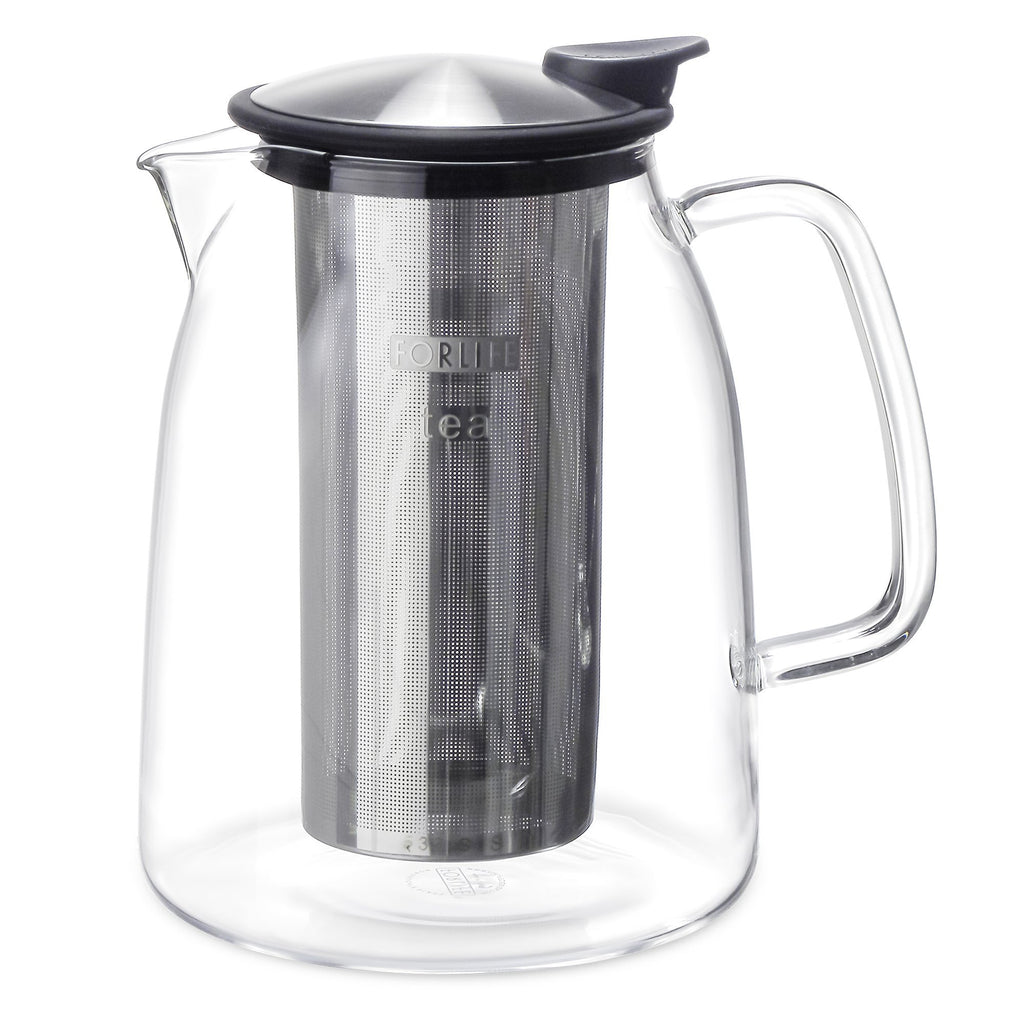 FORLIFE Mist Iced Tea Jug with Basket Infuser, 68-Ounce, Black Graphite