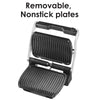 T-fal GC70 OptiGrill Electric Grill, Indoor Grill, Removable Nonstick Dishwasher Safe Plates, 4 Servings, Silver