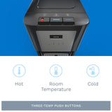 hOmeLabs Bottom Loading Water Dispenser - Features Hot, Cold and Room Temperature Settings, Stainless Steel Design and LED Night Light - Home and Office Dispenser Machine with Child Safety Lock