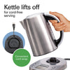 Hamilton Beach 41028 Professional Electric Kettle with Digital Controls, 6 Preset Temperatures, LCD Screen, 1500 Watts, Silver