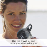 Hamilton Beach Wave Crusher Blender System with 40 oz Jar, 20 oz single Serve Blend-In Travel Jar & Chopper (58163), Grey & Black