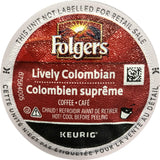 Folgers 100 percent Colombian medium-dark roast coffee single serve capsules for Keurig K-Cup pod brewers, 80 Count