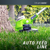 Greenworks 12-Inch 24V Cordless String Trimmer/Edger, 2.0 AH Battery Included 21342