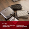 George Foreman GRP4842P Multi-Plate Evolve Grill With Ceramic Grilling Plates  and Waffle Plates, Platinum