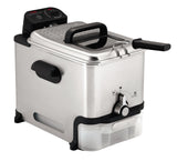 T-fal Deep Fryer with Basket, Stainless Steel, Easy to Clean Deep Fryer, Oil Filtration, 2.6-Pound, Silver, Model FR8000