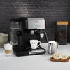 Mr. Coffee Café Steam Automatic Espresso and Cappuccino Machine, Silver/Black