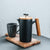 Ceramic French Press Coffee Maker/Coffee Press/Coffee Plunger (24 oz.) |Non-Porous Stoneware | with Coffee Mug (Black)